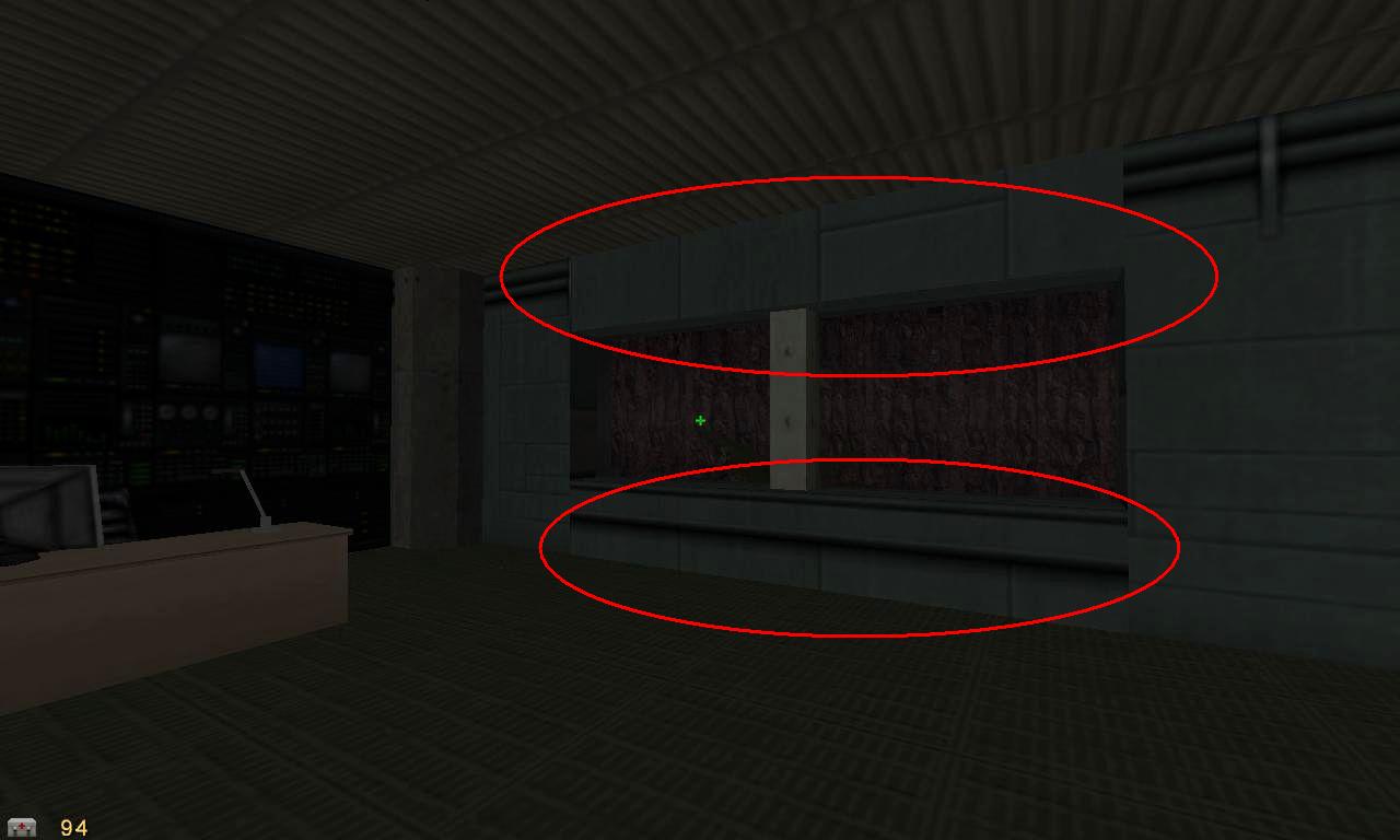 This is one of the lower floors showing both top and bottom textures getting messed up.