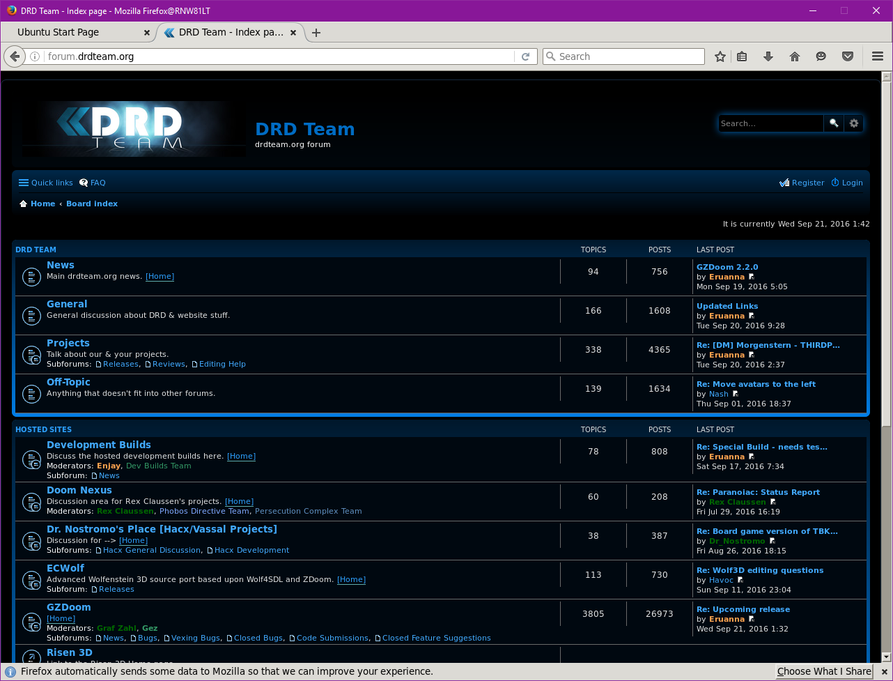 Firefox on Ubuntu on Windows