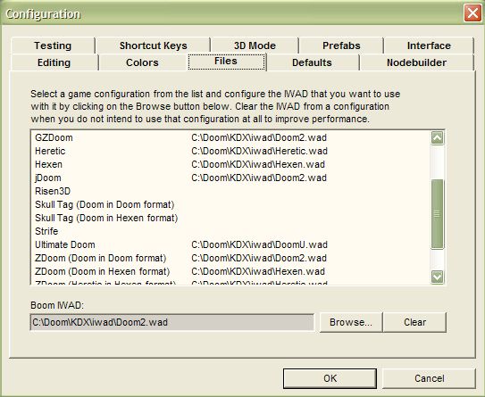 config of the files for DB